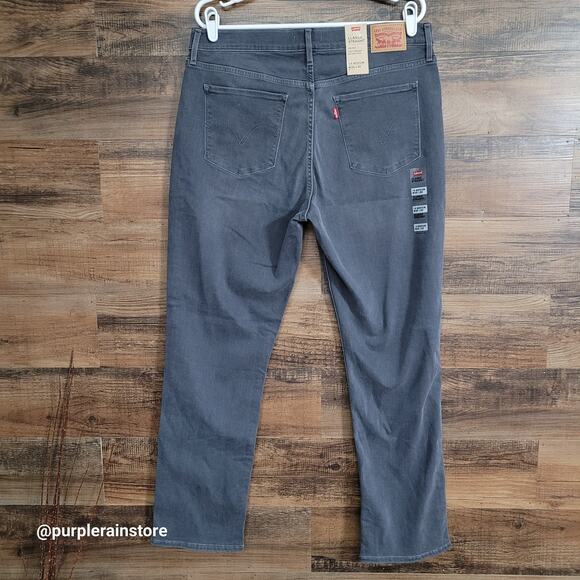 Levi's Jeans Size 14 Classic Straight Mid Rise Soft Hyper Sculpt Gray NWT - Picture 2 of 12